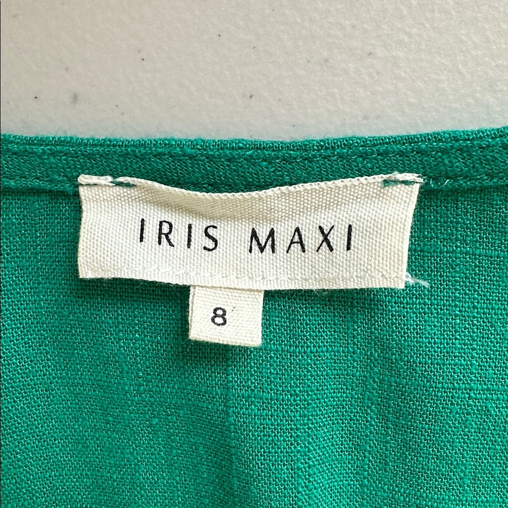Iris Maxi Green High Low Dress with Button Detail Size 8. - Picture 14 of 16